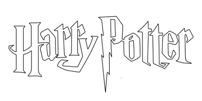 File:Harry Potter White Fill Black Outline (Film Font).svg | Harry