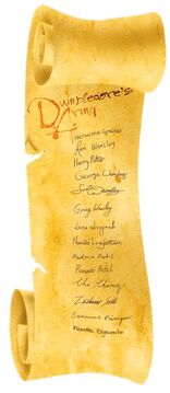Dumbledore's™ Army Scroll with Member List on Parchment