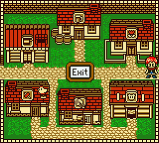 Harvest Moon GB Town Map