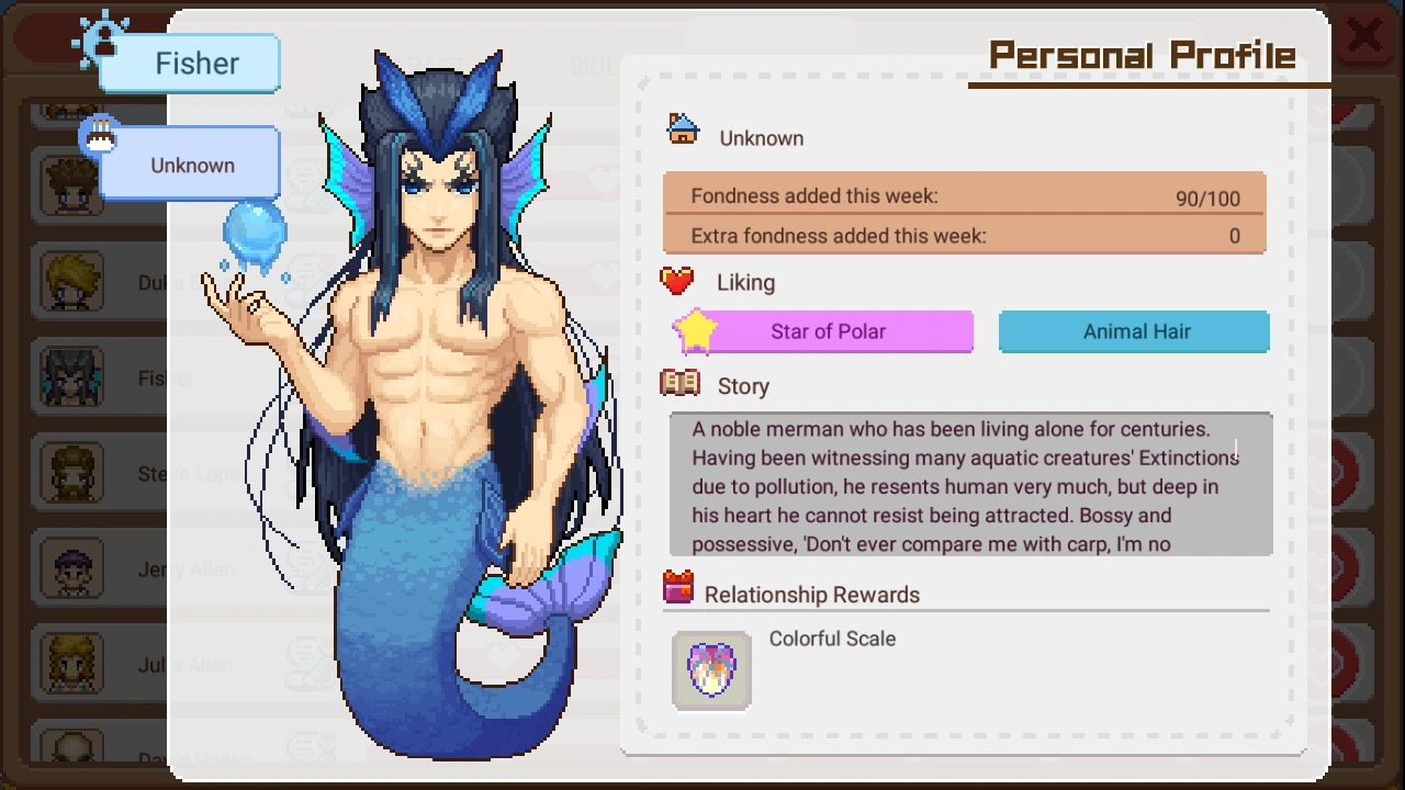 Fisher | Harvest Town Wiki | Fandom