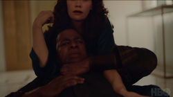 Marisa strangling Benjamin
