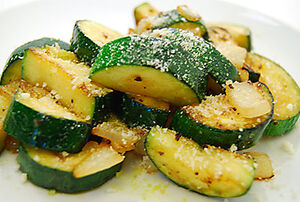 Zucchini and onions