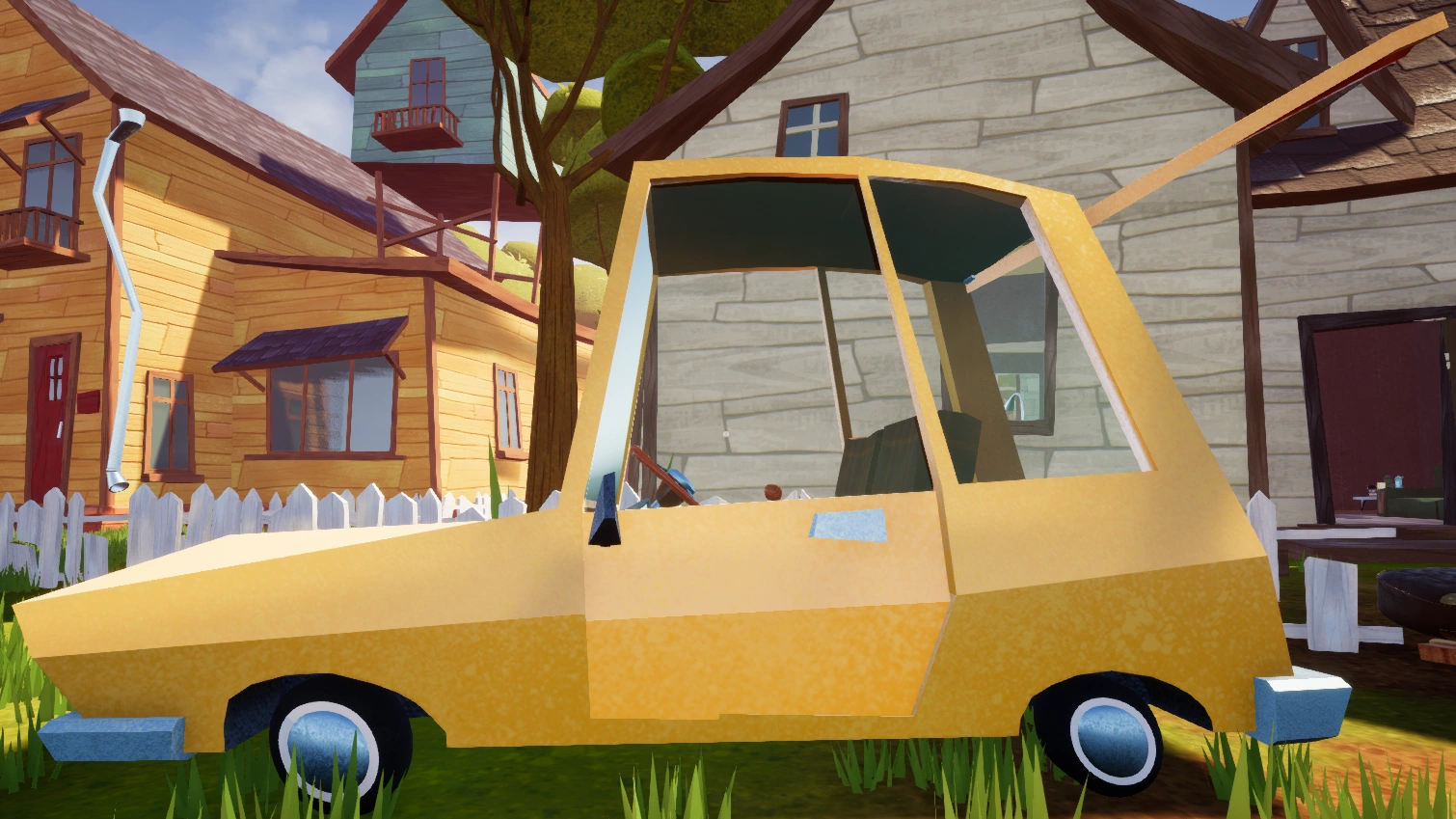 Сосед в машине. Hello Neighbor машина. Hello Neighbor 1 Альфа 1. Hello Neighbor машина главного героя. Hello Neighbor Alpha 2 car