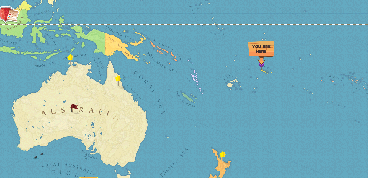 samoa world mappng