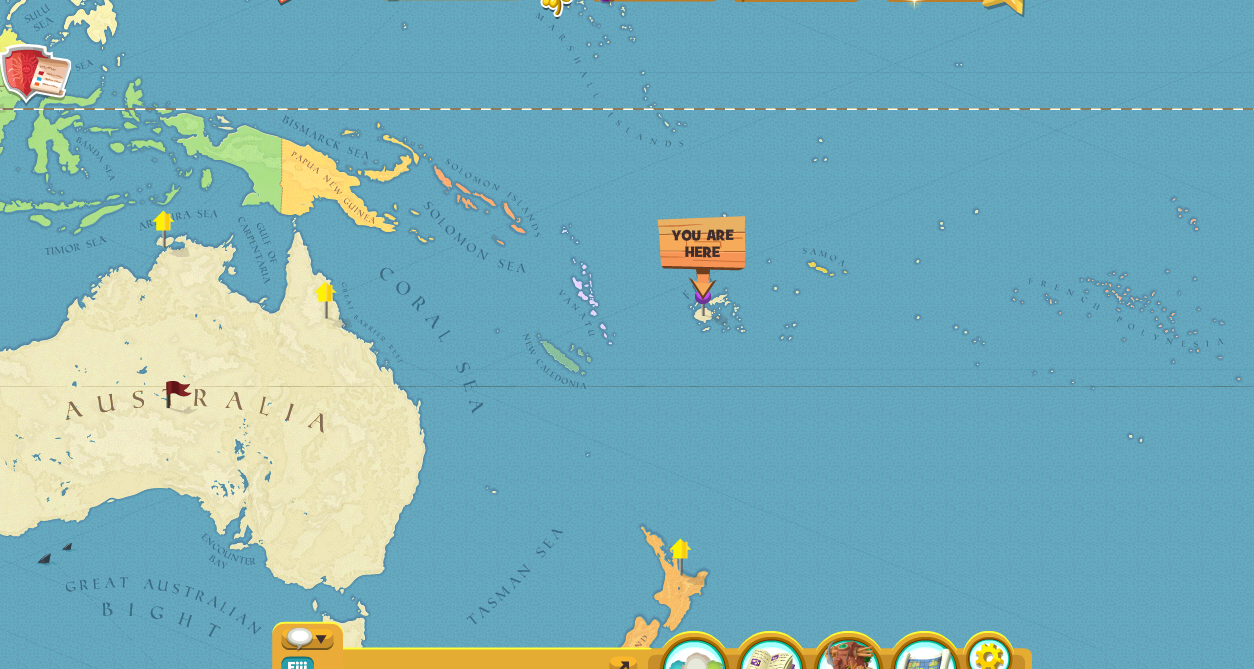 Fiji World Map