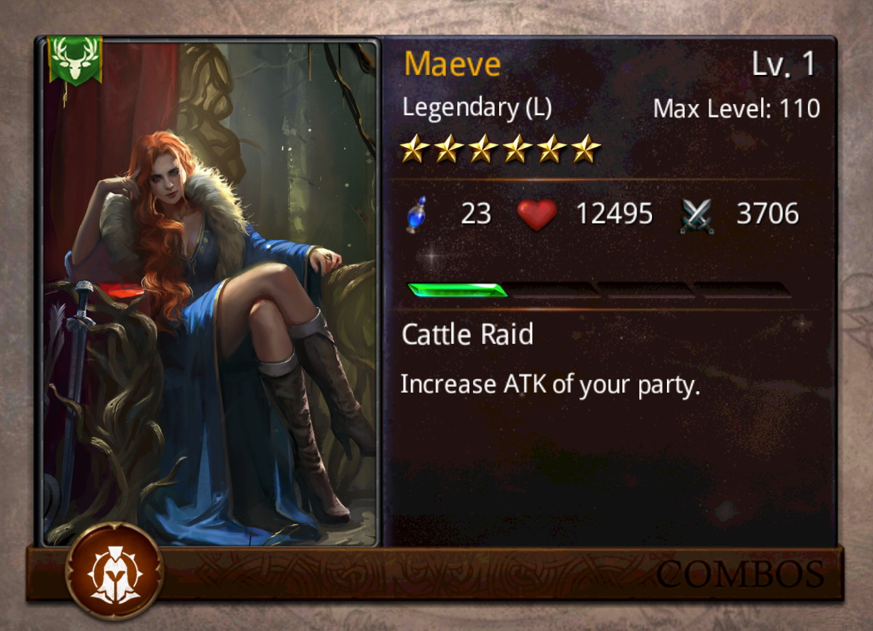 heroes of camelot cards to evolve