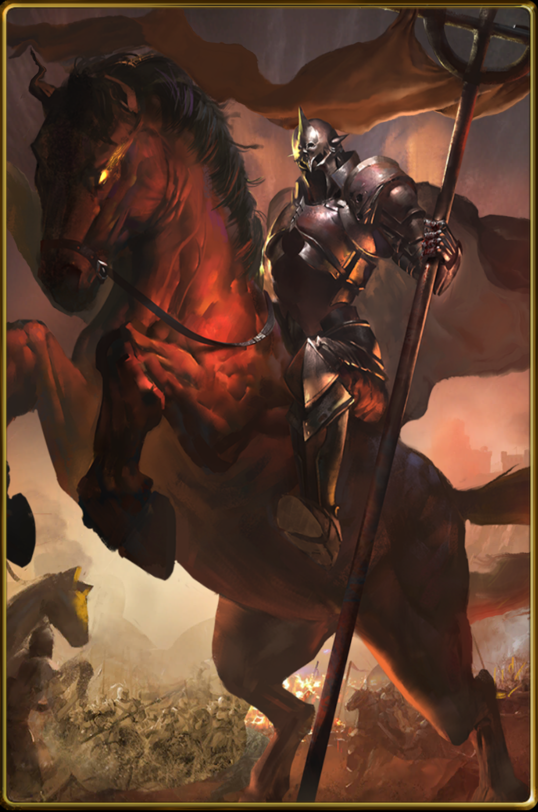 Mount blade warband на коне. «всадник и всадница». Mariusz kozik художник. битвы фэнтези. воины сражающиеся на конях.