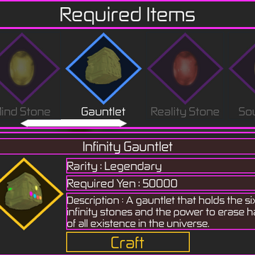 Roblox Wiki Infinity Gauntlet