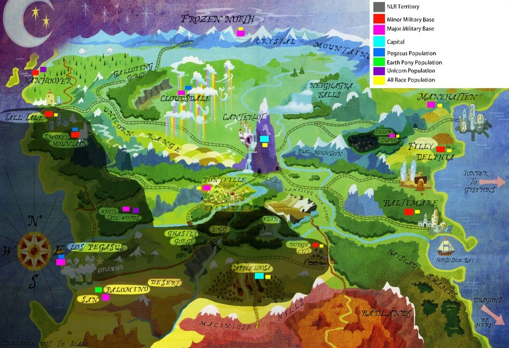 My little pony карта эквестрии
