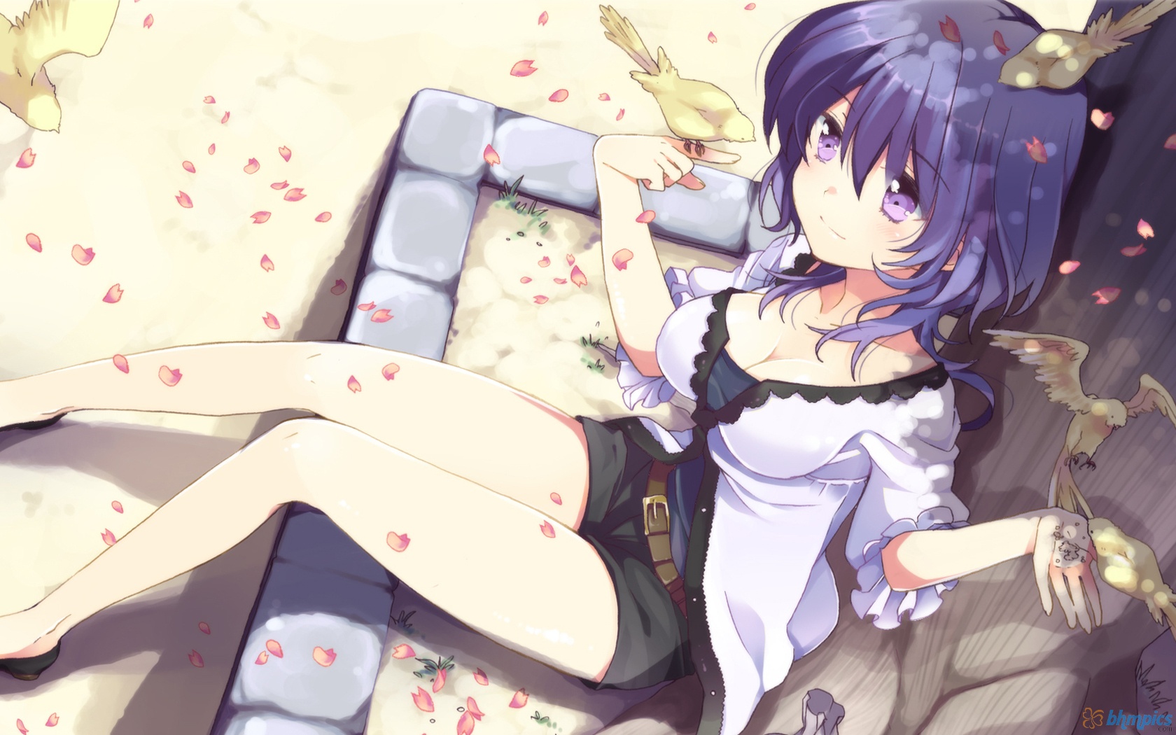 Image Anime Girl Short Purple Hair 1680x1050 1jpg Hetalia
