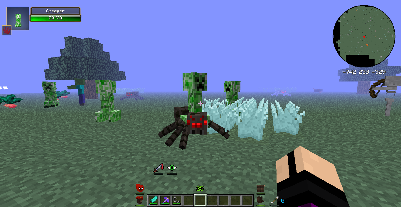 Spider Jockey w/ Creeper  Hexxit Wiki  FANDOM powered by 