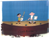 Curly with Harold School Play cel