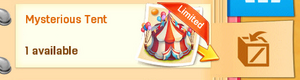Tent in warehouse