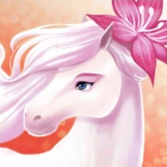 pink spring horse