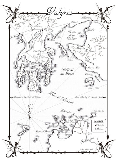 Mapa Valyria Danza de Dragones