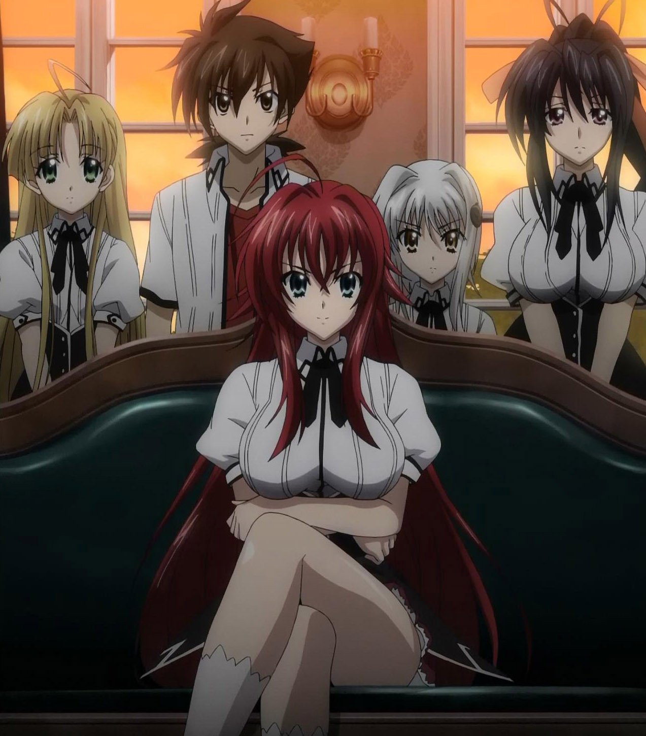 Image - Rias and her team meeting Xenovia and Irina.jpg | High School