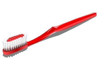 red toothbrush