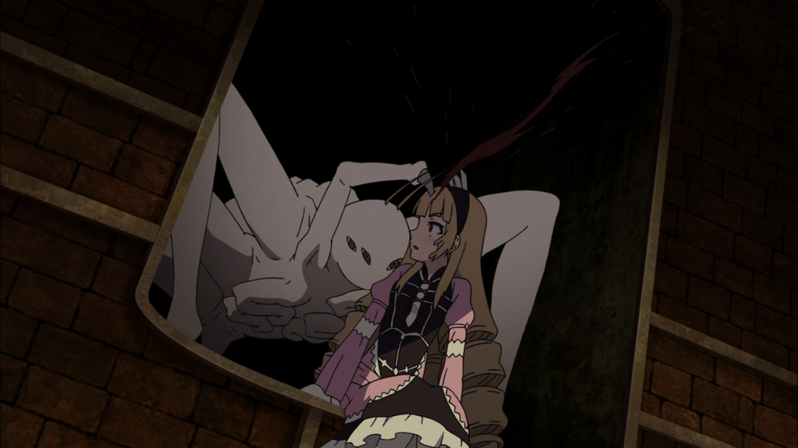 Image Fredrika gets stabbed.png Hitsugime no Chaika