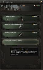 Research screen