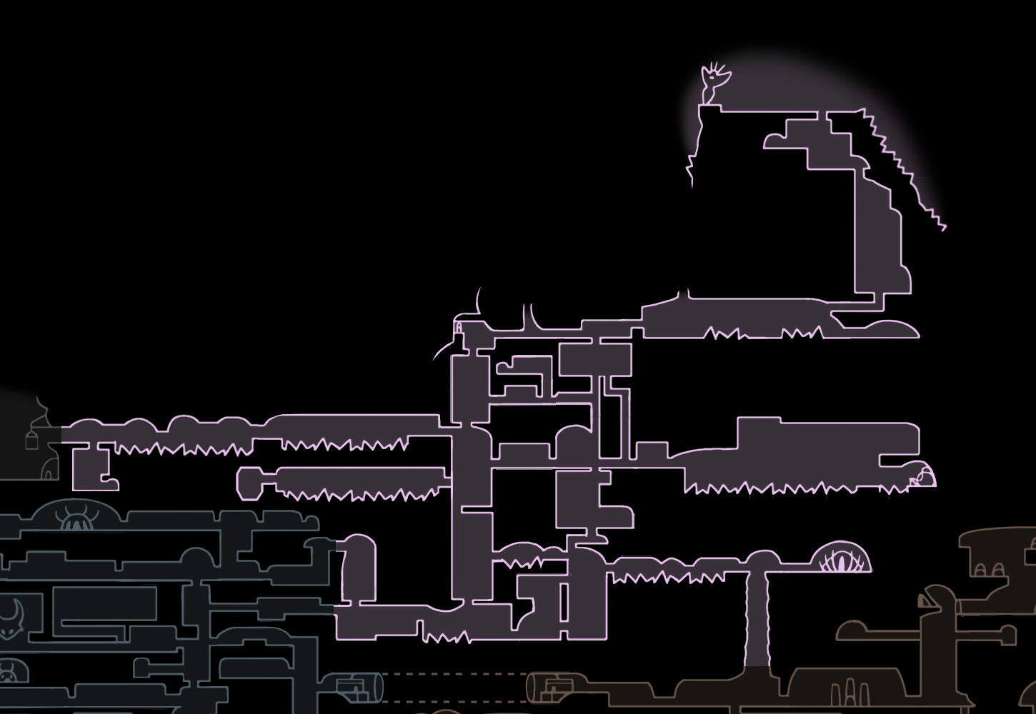 Hollow knight венец халлоунеста карта