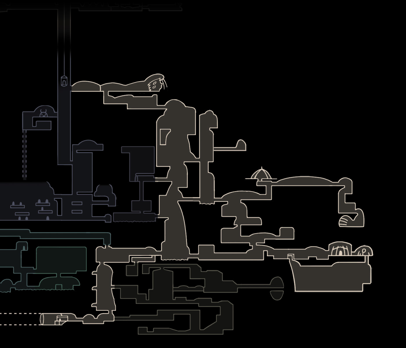 Карта садов королевы hollow knight