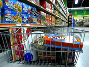 Groceries in transit