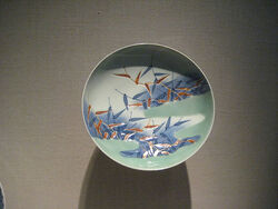 Dish with Design of Reeds in Mist