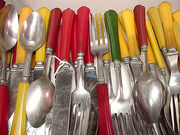 Sorting through my Bakelite-handle flatware