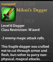 Miloni's Dagger