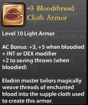 3 Bloodthread Cloth Armor