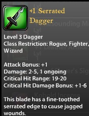 1 Serrated Dagger