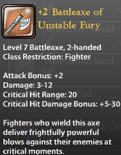 2 Battleaxe of Unstable Fury