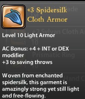 3 Spidersilk Cloth Armor