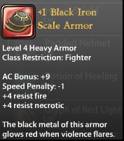 1 Black Iron Scale Armor
