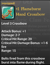 1 Flameburst Hand Crossbow