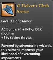 1 Delver's Cloth Armor