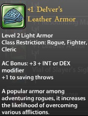 1 Delver's Leather Armor