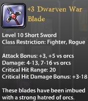 3 Dwarven War Blade