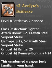 2 Acolyte's Battleaxe