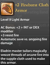 2 Fireburst Cloth Armor