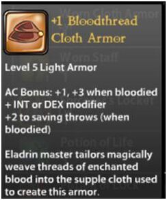 +1 Bloodthread Cloth Armor