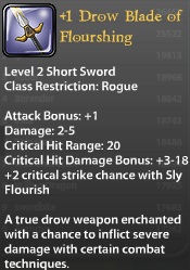 1 Drow Blade of Flourishing