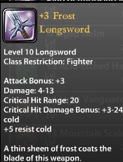 3 Frost Longsword