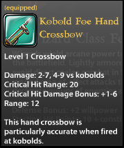 Kobold Foe Hand Crossbow