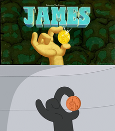 James title card and same scene