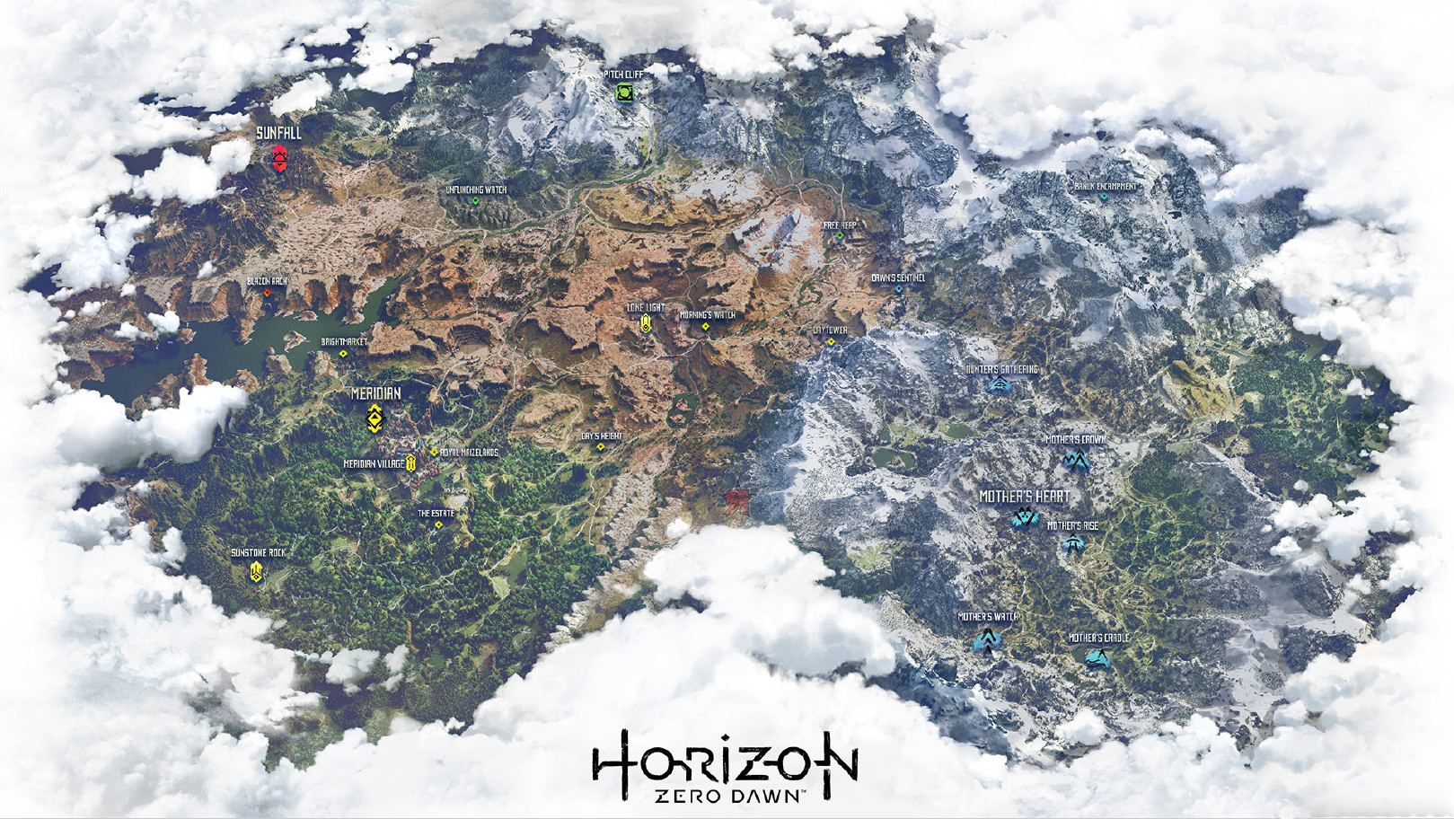 horizon zero dawn real world map comparison World Horizon Wiki Fandom horizon zero dawn real world map comparison