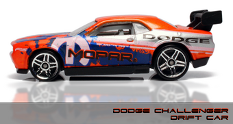 hot wheels dodge challenger drift car
