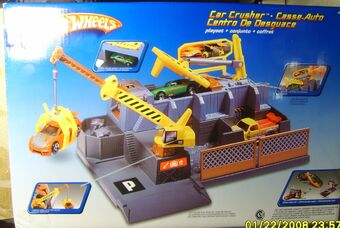 hot wheels car crusher playset