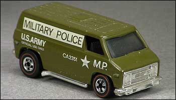 hot wheels military police van