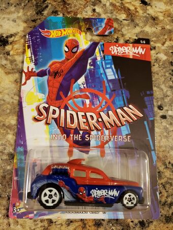 hot wheels spider man into the spider verse